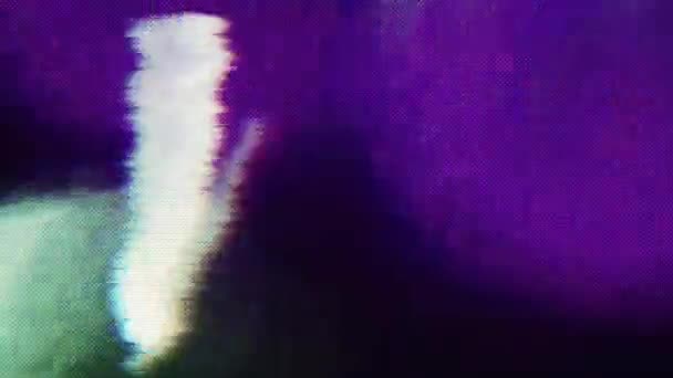 Glitched dynamische nostalgische psychedelische glinsterende achtergrond. — Stockvideo