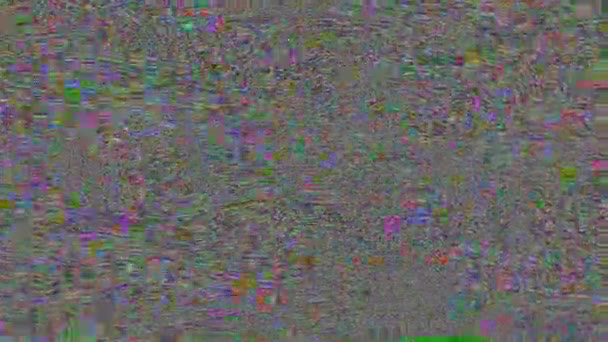 Hypnotisierende Glitch-Imitation flackern holographischen Hintergrund. Filmmaterial in Schleife. — Stockvideo