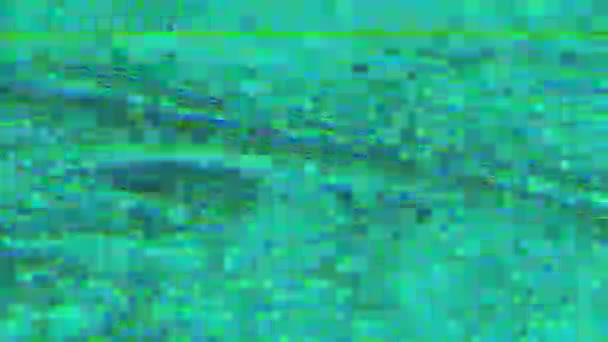 Mischfarbige Daten Glitch dynamischen cyberpunk irisierenden Hintergrund. — Stockvideo