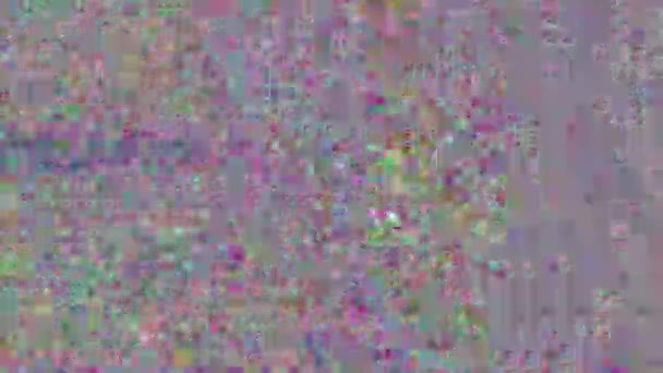 Digitale data glitch futuristische futuristische glitterende achtergrond. — Stockvideo