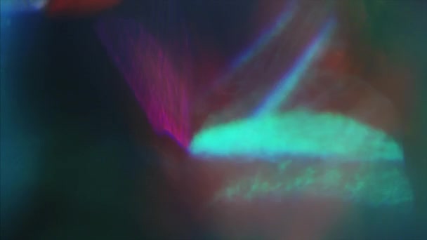 Superposition holographique festive. Métamorphoses lumineuses à la mode. La lumière brille au hasard. Idéal pour les besoins haut de gamme. — Video