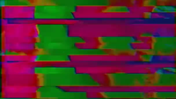 혼합 된 색 데이터 오류 기하학적 미래의 무지개 배경. — 비디오
