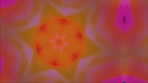 Caleidoscopio dinamico cyberpunk sfondo olografico psichedelico. — Video Stock