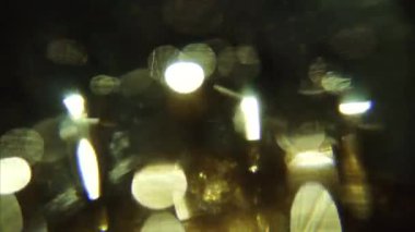 Soyut Bokeh nostaljik psikedelik holografik arka plan. Videonuz için geçiş.