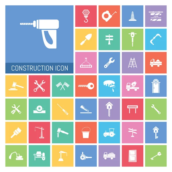 Icône Construction Set Icône Construction Très Utile Set Illustration Simple — Photo