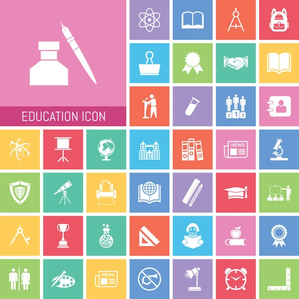 Icono Educación Set Icono Educación Muy Útil Conjunto Ilustración Simple — Foto de Stock