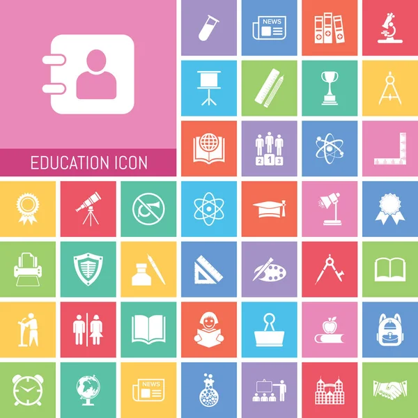 Icono Educación Set Icono Educación Muy Útil Conjunto Ilustración Simple — Foto de Stock