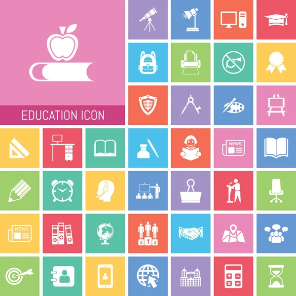 Набор Значков Образования Полезная Иконка Образование Простая Иллюстрация Icons Useful — стоковое фото