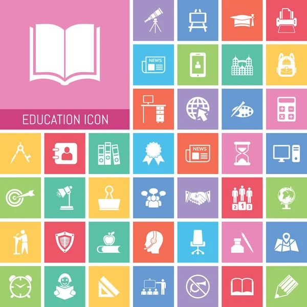 Icono Educación Set Icono Educación Muy Útil Conjunto Ilustración Simple — Foto de Stock