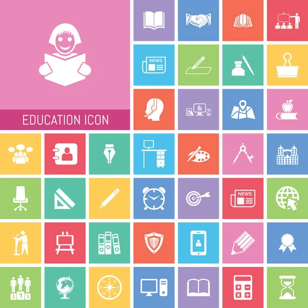 Набор Значков Образования Полезная Иконка Образование Простая Иллюстрация Icons Useful — стоковое фото