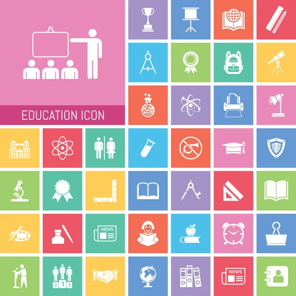 Icône Education Set Icône Éducation Très Utile Set Illustration Simple — Photo