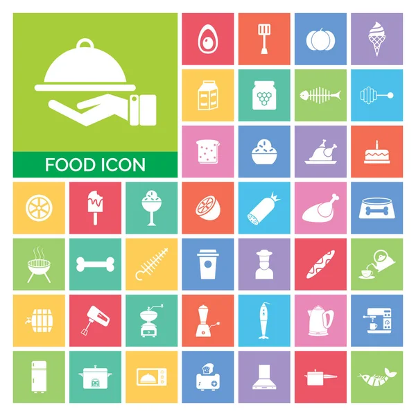 Set Iconos Comida Very Useful Food Icon Set Ilustración Simple — Foto de Stock