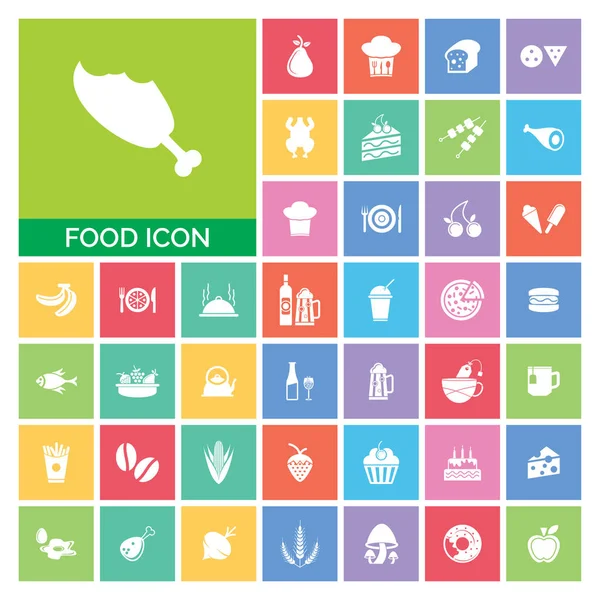 Set Iconos Comida Very Useful Food Icon Set Ilustración Simple — Foto de Stock