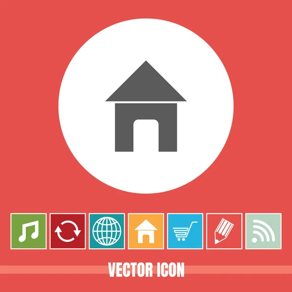 Muy Útil Vector Icono Casa Con Iconos Bonificación Muy Útil — Vector de stock