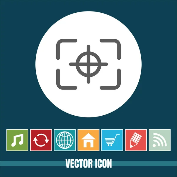 Icône Vectorielle Très Utile Mise Point Caméra Avec Des Icônes — Image vectorielle