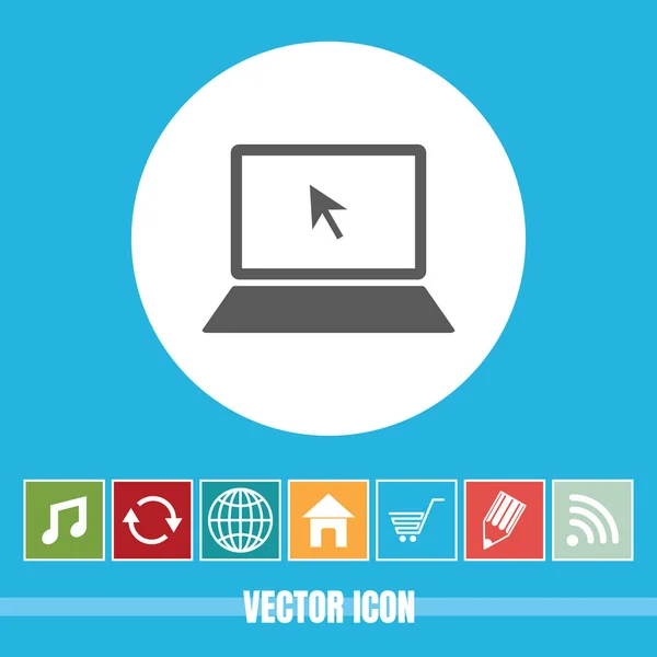Sehr Nützliches Vektorsymbol Des Laptops Mit Bonussymbolen Sehr Nützlich Für — Stockvektor
