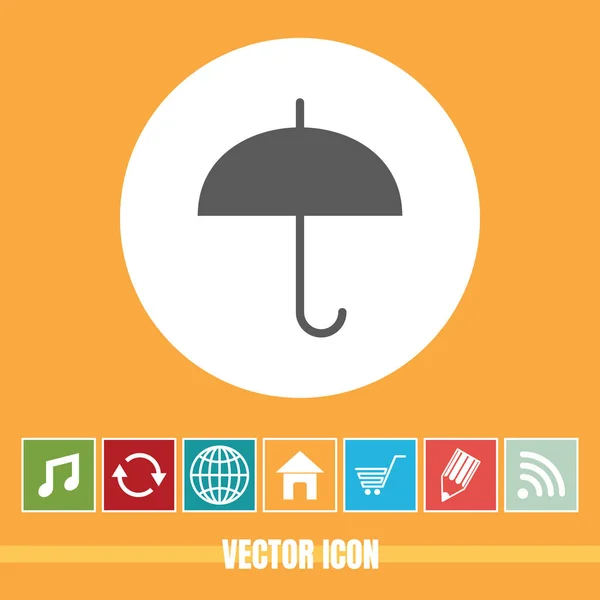 Muy Útil Vector Icono Paraguas Con Iconos Bonificación Muy Útil — Vector de stock