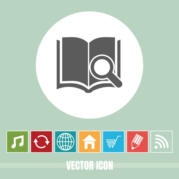 Muy Útil Vector Icono Búsqueda Book Con Iconos Bonificación Muy — Vector de stock