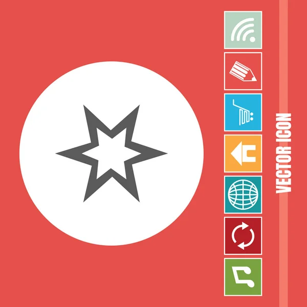 Zeer Nuttig Vector Icon Van Star Met Bonus Pictogrammen Zeer — Stockvector