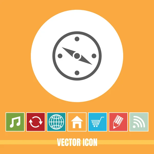 Muy Útil Vector Icono Brújula Con Iconos Bonificación Muy Útil — Vector de stock