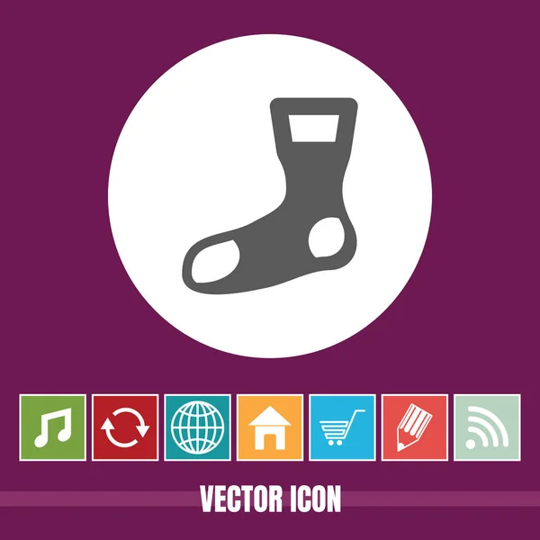 Muy Útil Vector Icono Calcetines Navidad Con Iconos Bonificación Muy — Vector de stock