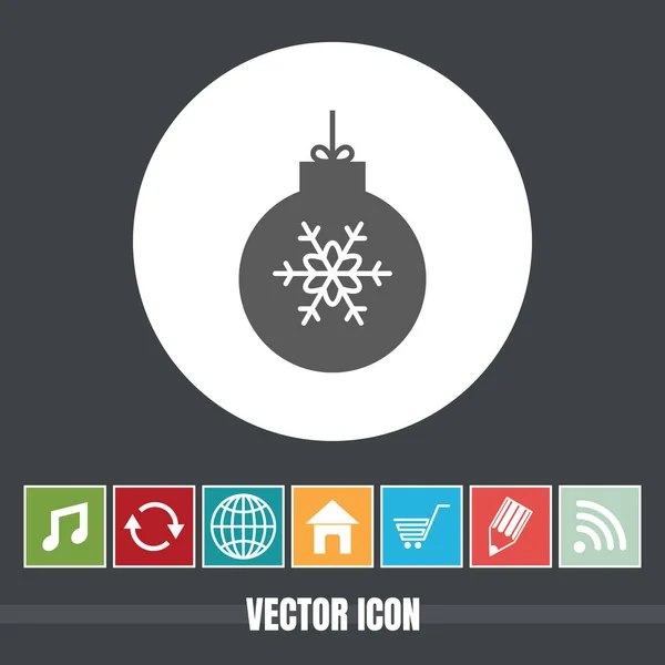 Muy Útil Vector Icono Bola Navidad Con Iconos Bonificación Muy — Vector de stock