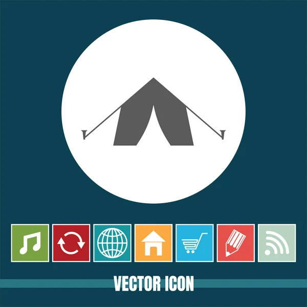 Полезная Векторная Икона Палатки Бонусными Иконками Полезна Мобильных Приложений Программного — стоковый вектор