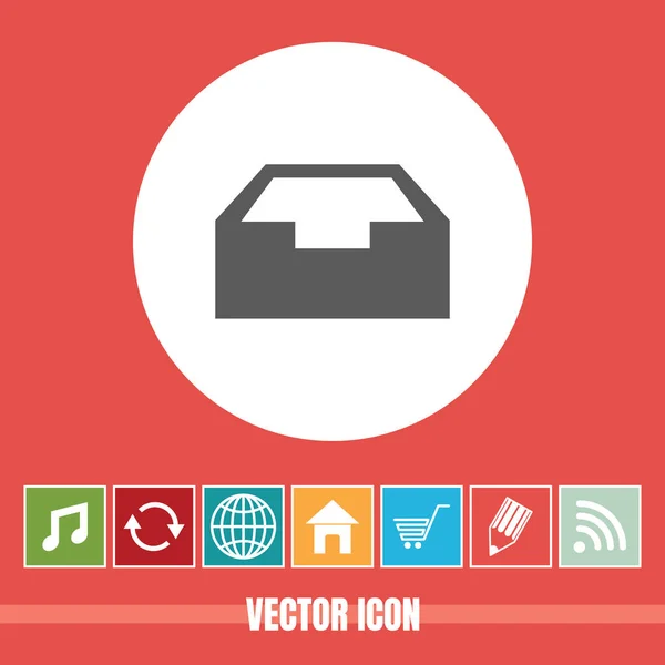 Velmi Užitečné Vektorové Ikonu Šuplíku Bonus Ikony Velmi Užitečné Pro — Stockový vektor