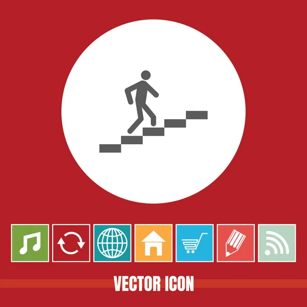 Very Useful Vector Icon Man Climbing Stairs Bonus Icons Very — Stock Vector