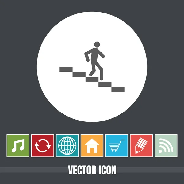 Very Useful Vector Icon Man Stairs Bonus Icons Very Useful — Stock Vector