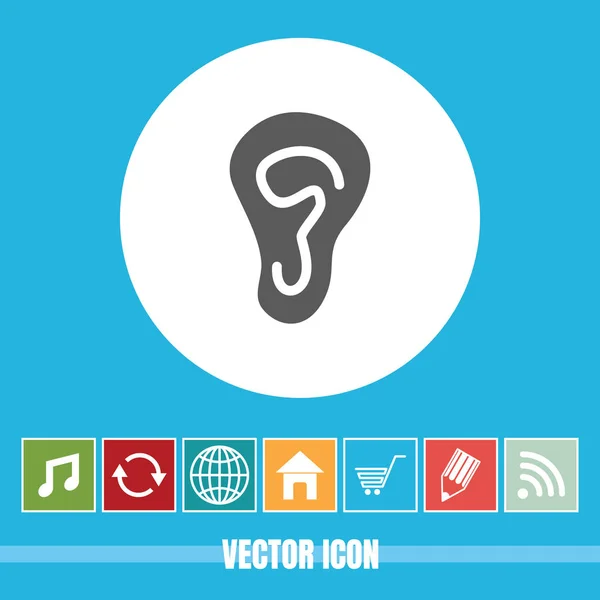 Muy Útil Vector Icono Oreja Con Iconos Bonificación Muy Útil — Vector de stock