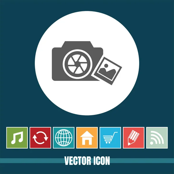 Полезная Векторная Икона Камеры Бонусными Иконками Полезно Мобильных Приложений Программного — стоковый вектор