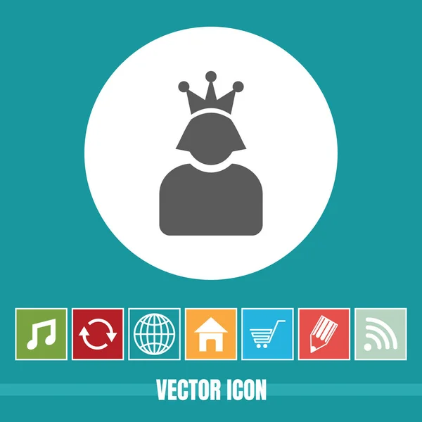 Полезная Векторная Икона Королевы Принцессы Бонусными Иконками Полезно Мобильных Приложений — стоковый вектор
