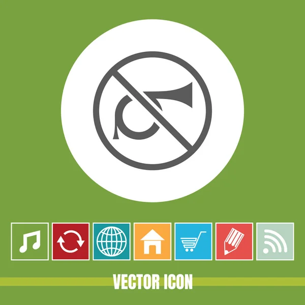 Icône Vectorielle Très Utile Aucune Corne Avec Des Icônes Bonification — Image vectorielle