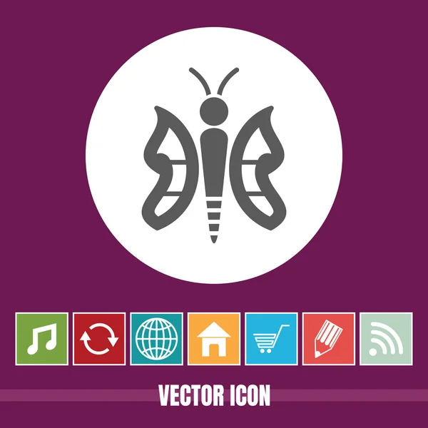 Zeer Nuttig Vector Icon Van Vlinder Maar Met Bonus Pictogrammen — Stockvector