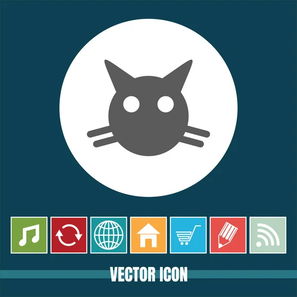 Sehr Nützliches Vektorsymbol Der Katze Mit Bonussymbolen Sehr Nützlich Für — Stockvektor