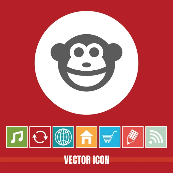 Ícone Muito Útil Vetor Macaco Com Ícones Bônus Muito Útil — Vetor de Stock