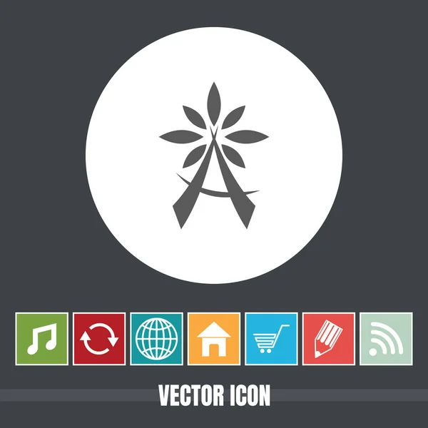 Muy Útil Vector Icono Alfabeto Con Flor Con Iconos Bonificación — Vector de stock