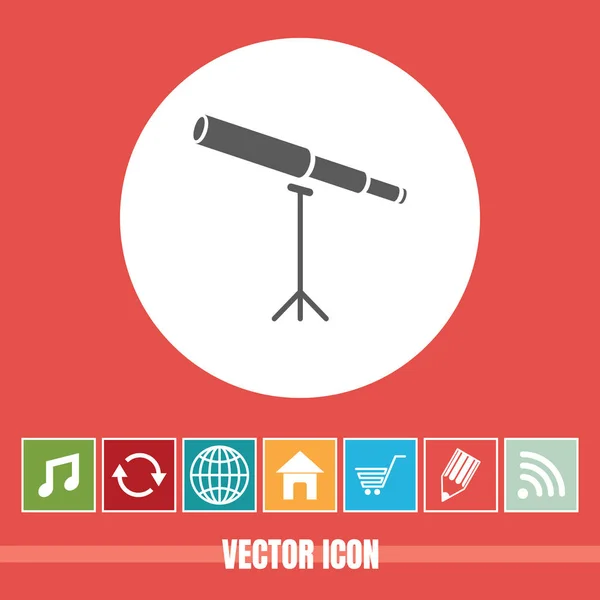 Полезная Векторная Икона Телескопа Бонусными Иконками Полезна Мобильных Приложений Программного — стоковый вектор