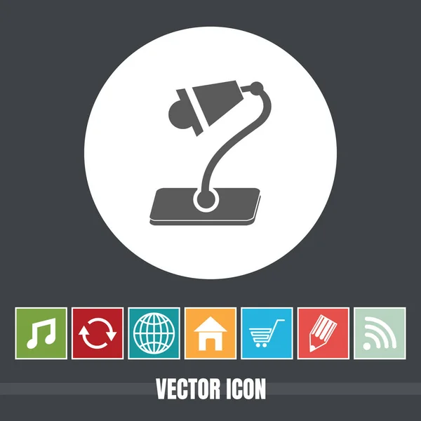 Very Useful Vector Icon Table Lamp Bonus Icons Very Useful — Stock Vector