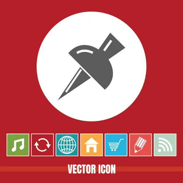 Very Useful Vector Icon Push Pin Bonus Icons Very Useful — Stock Vector