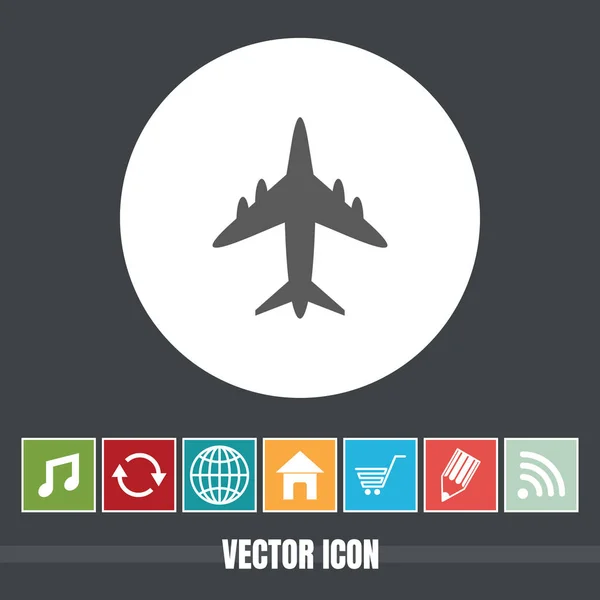 Muy Útil Icono Vectorial Avión Con Iconos Bonificación Muy Útil — Vector de stock