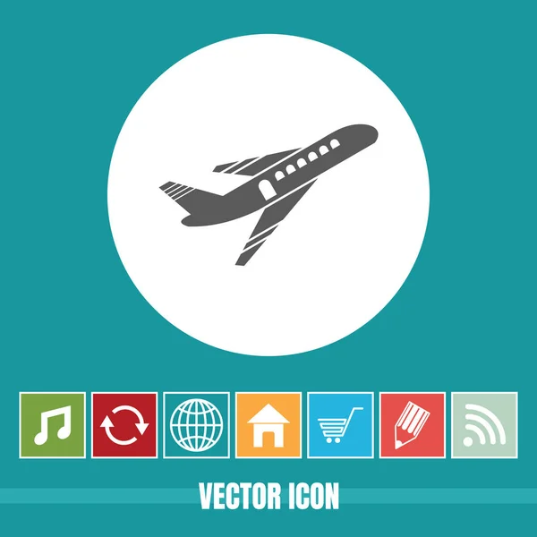 Полезная Векторная Икона Самолета Бонусными Иконами Полезен Мобильного Приложения Интернета — стоковый вектор