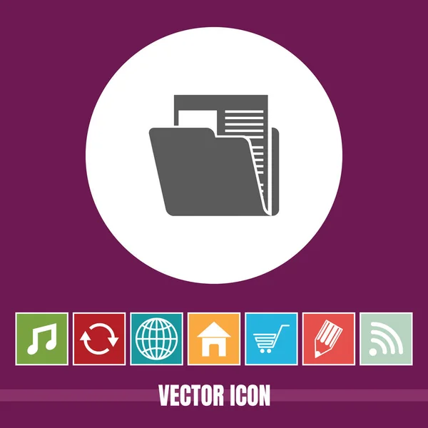 Very Useful Vector Icon Folder Bonus Icons Very Useful Mobile — Stock Vector