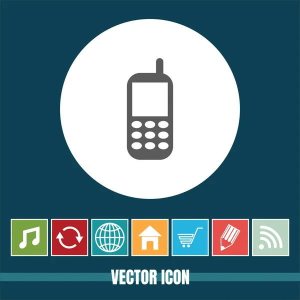 Zeer Nuttig Vector Icoon Van Mobiele Telefoon Met Bonus Pictogrammen — Stockvector