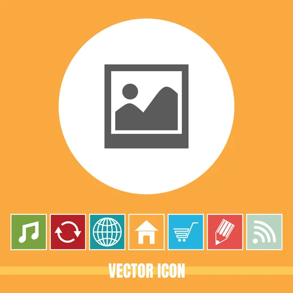 Полезная Векторная Икона Фотографии Бонусными Иконами Полезен Мобильного Приложения Интернета — стоковый вектор