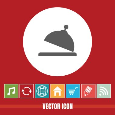 Gıda kapak olan çok yararlı vektör simgesi ile Bonus simgeler. Mobil uygulaması, yazılım ve Web için çok yararlı.