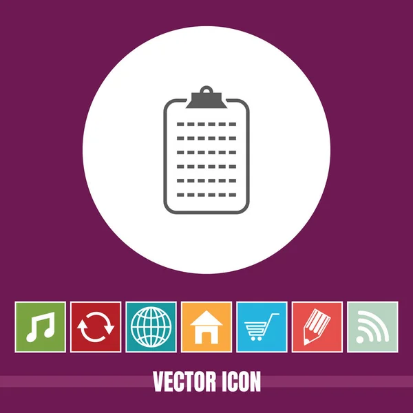 Icône Vectorielle Très Utile Presse Papiers Avec Des Icônes Bonus — Image vectorielle