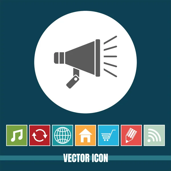 Muy Útil Icono Vectorial Megáfono Con Iconos Bonificación Muy Útil — Vector de stock