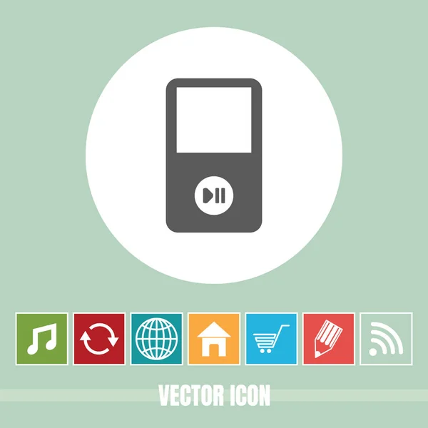 Very Useful Vector Icon Portable Media Player Bonus Icons Very — Stock Vector